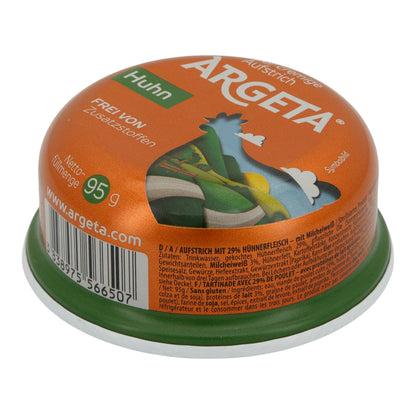 Hühnerpastete Argeta | Brotaufstrich | 29% Hühnerfleisch, frei von Zusatzstoffen | 95 g