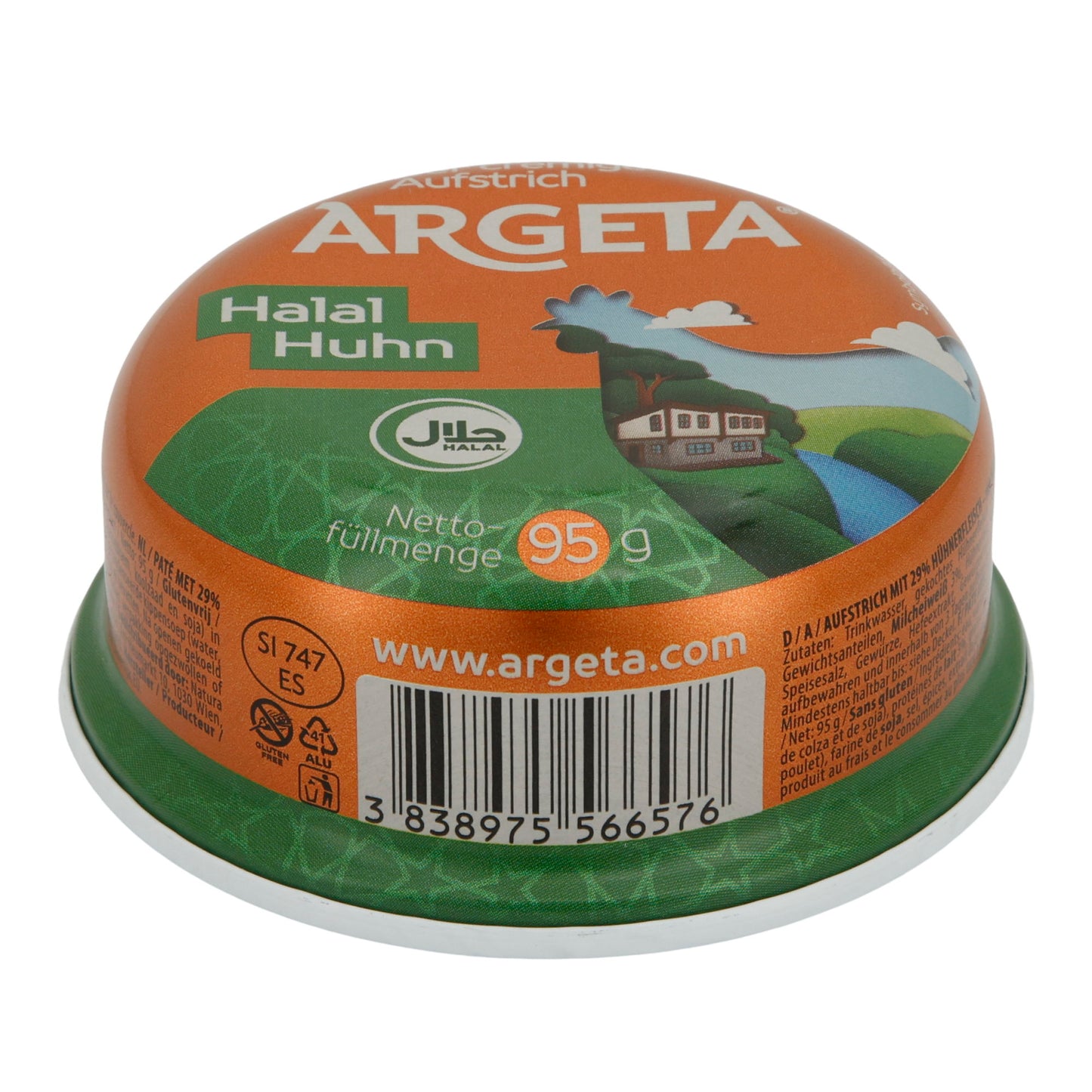 Hühnerpastete Argeta Halal | Brotaufstrich | 29% Hühnerfleisch, halal-zertifiziert | 95 g