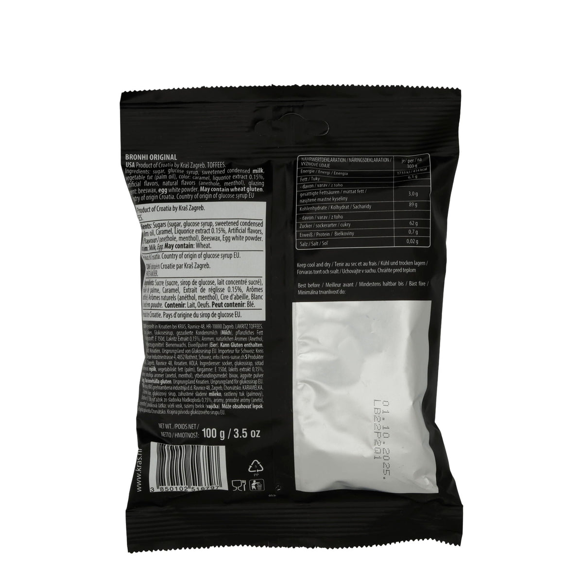 Kräuter-Toffees Bronhi Original | Wohltuender Genuss | Mit Kräuterextrakten | 100 g