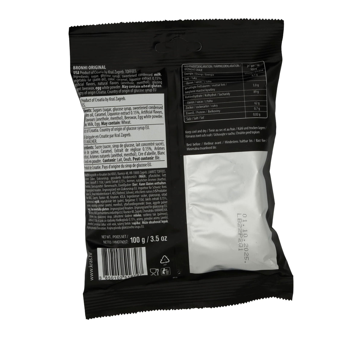 Kräuter-Toffees Bronhi Original | Wohltuender Genuss | Mit Kräuterextrakten | 100 g