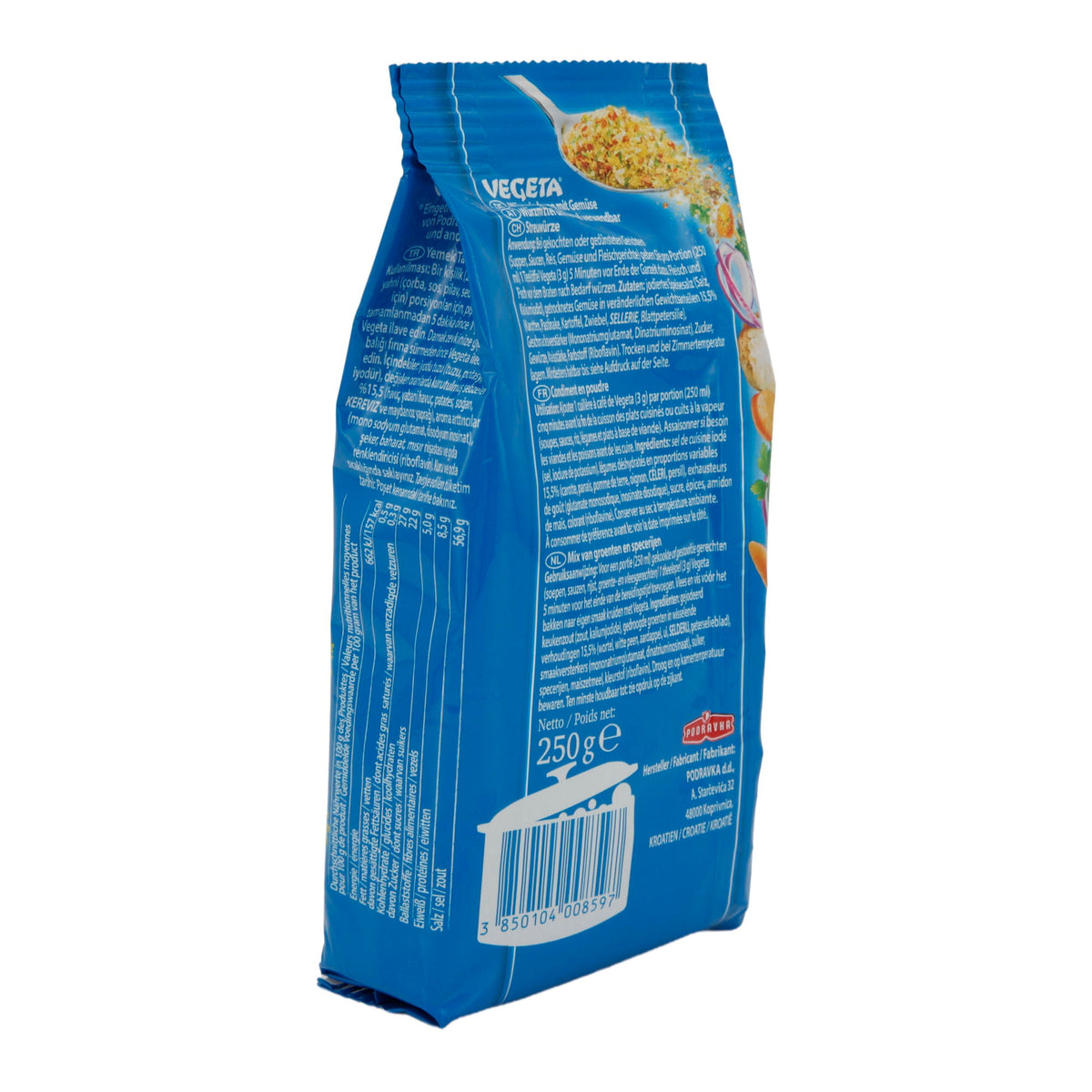 Würzmischung Vegeta | Mit Gemüse | Aromatisch, vielseitig | 250 g PODRAVKA