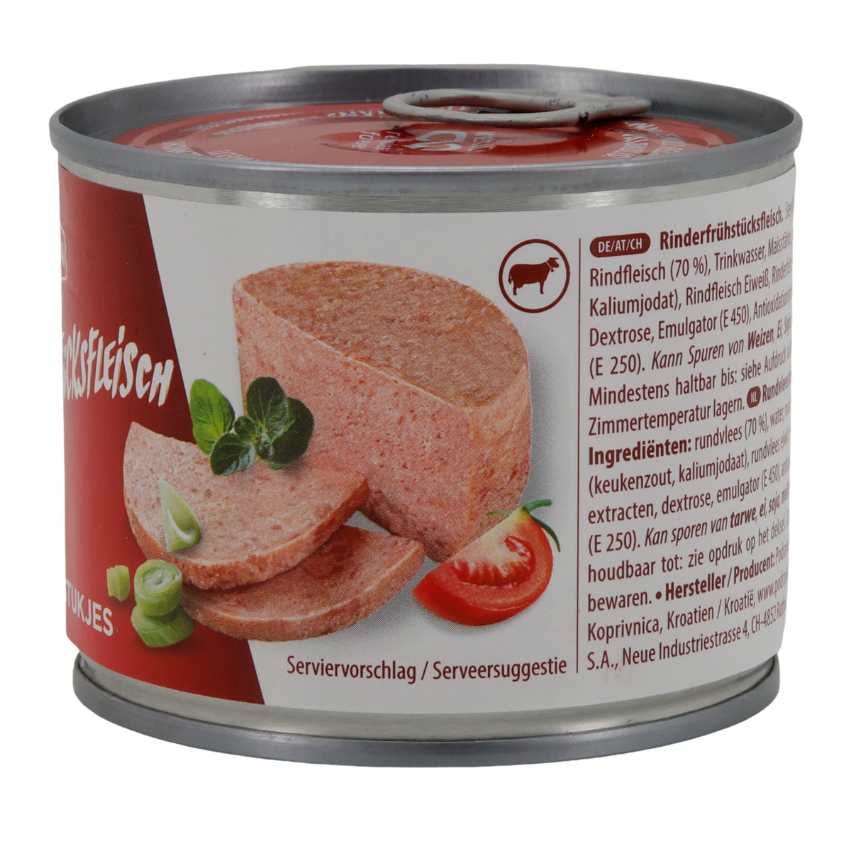 Rinderfrühstücksfleisch Podravka | Fleisch | Geräuchertes Rinderfrühstücksfleisch | 200 g PODRAVKA
