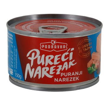 Fleischkonserve Podravka Putenaufschnitt | Fleischkonserve | Herzhaft-würzig, vielseitig | 150 g PODRAVKA