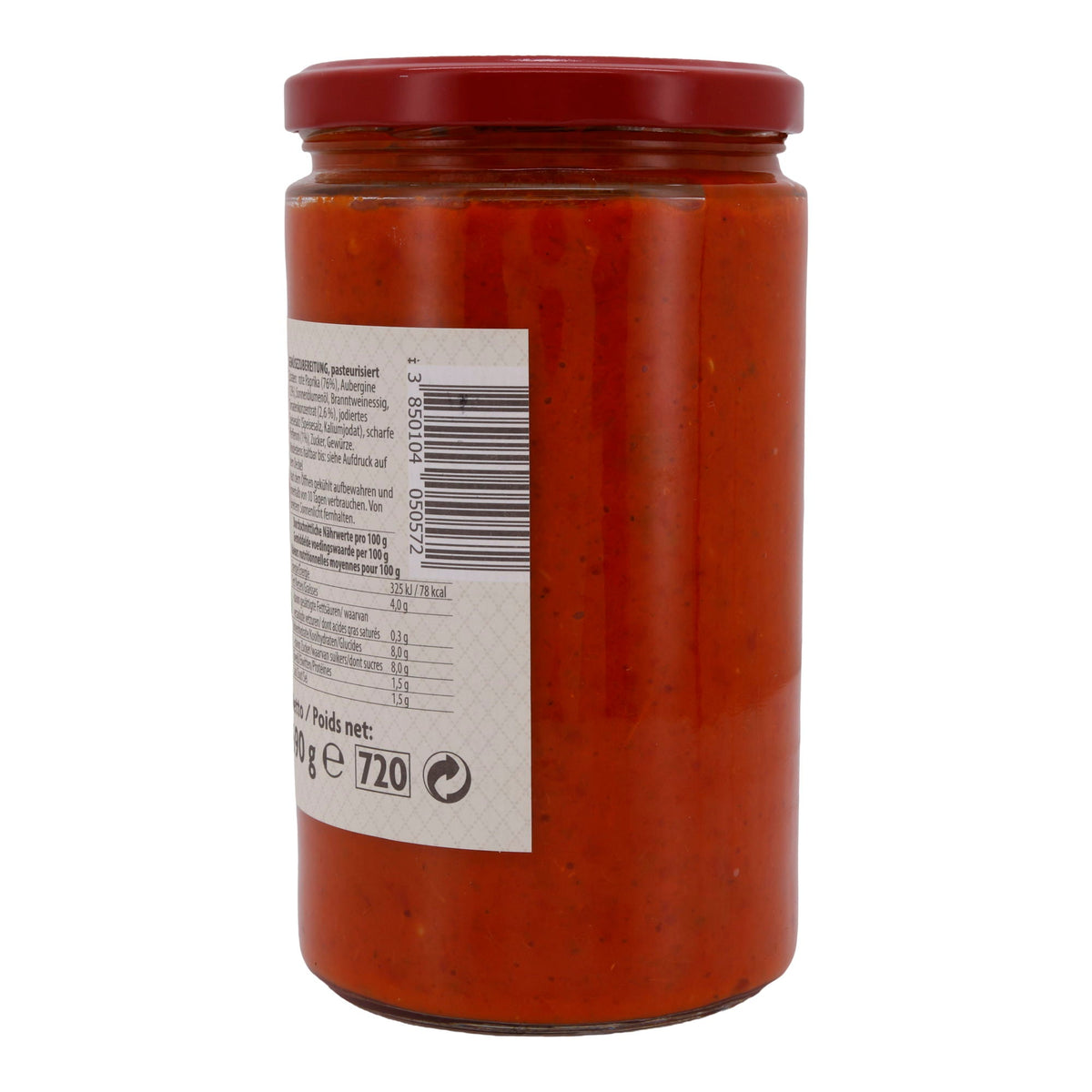 Paprikapaste Podravka | Ajvar Scharf/Pittig Fort | Authentisch, vegan | 690 g Glas