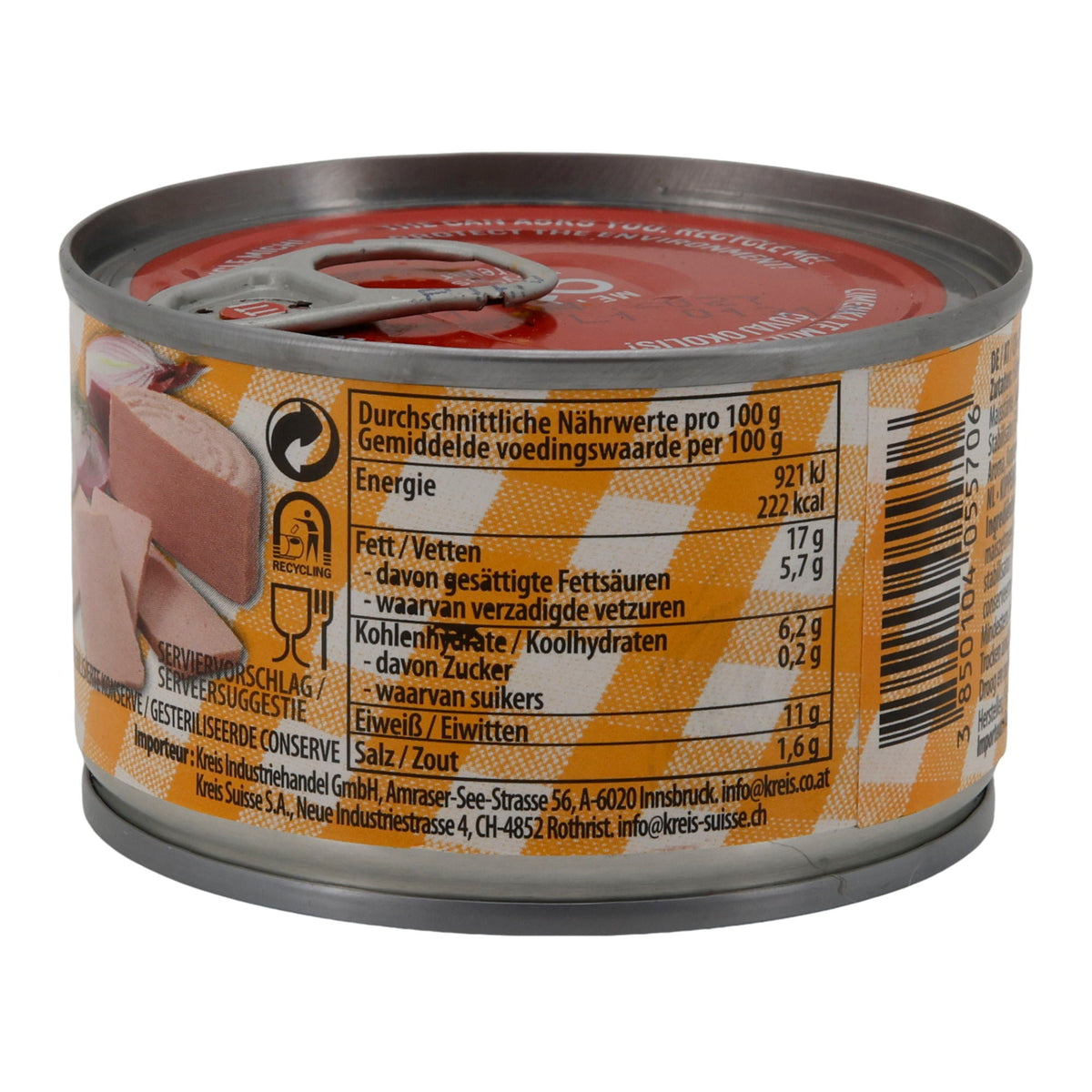 Geflügelkonserve Podravka Hühnerfrühstücksfleisch | Konserve | Zart mit Sojaeiweiß | 150 g PODRAVKA