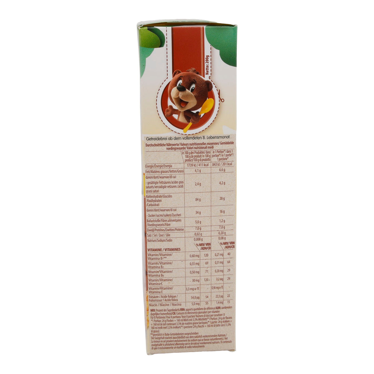 Getreidebrei Čokolino | Mit Schokolade | Angereichert mit Vitaminen | 200 g PODRAVKA