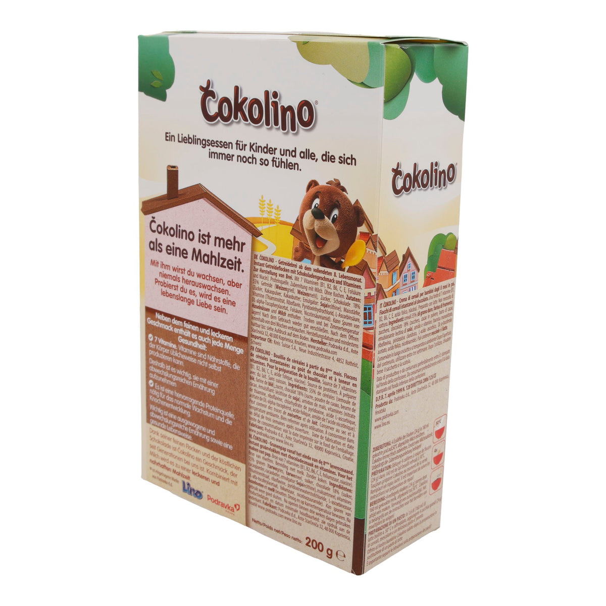 Getreidebrei Čokolino | Mit Schokolade | Angereichert mit Vitaminen | 200 g PODRAVKA