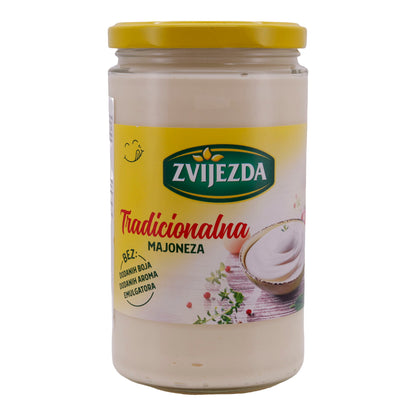 Mayonnaise Zvijezda | Traditioneel | Zonder kleurstoffen, met aroma's & emulgatoren | 620g