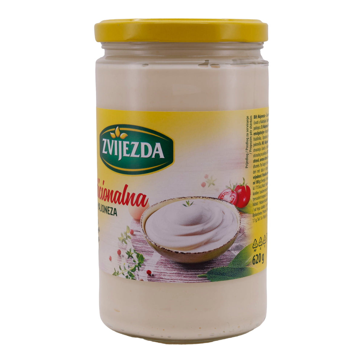 Mayonnaise Zvijezda | Tradicionalna | Ohne Farbstoffe, mit Aromen & Emulgatoren | 620g ZVIJEZDA