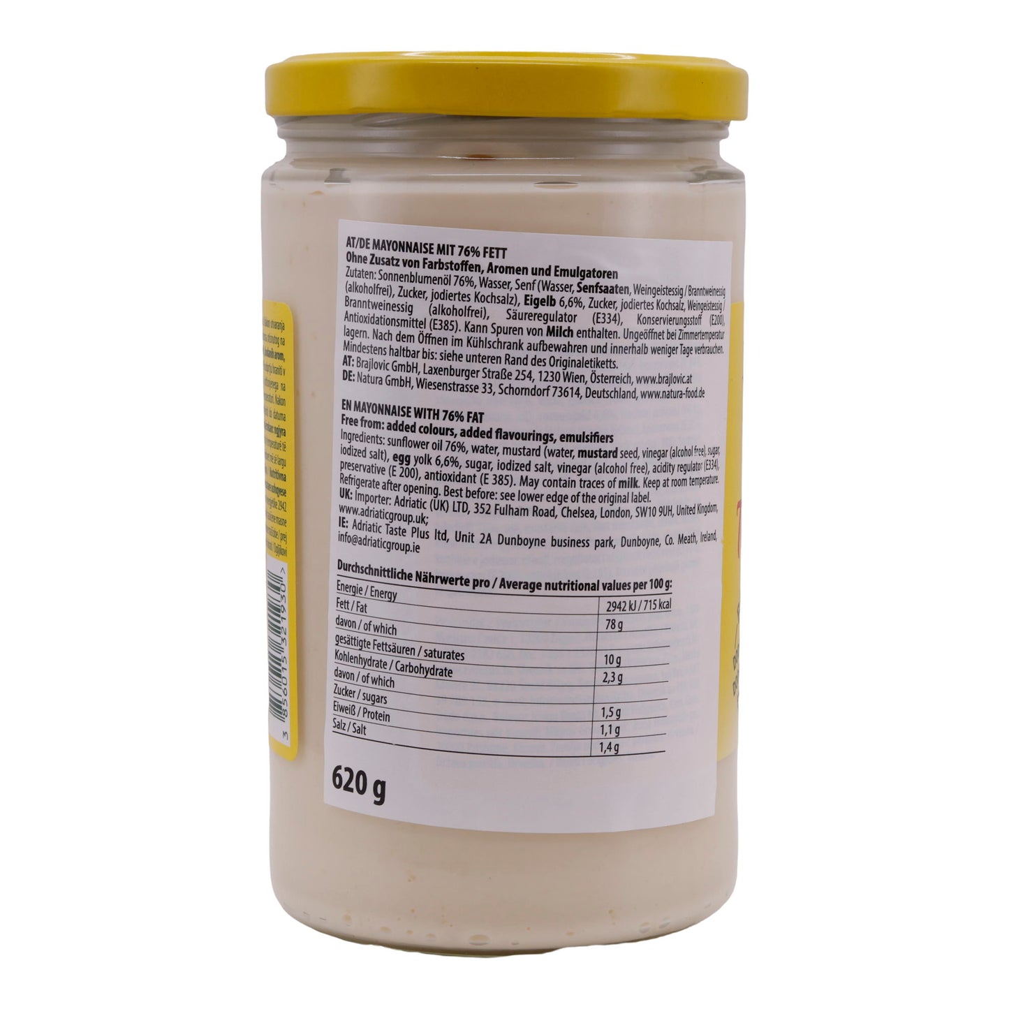 Mayonnaise Zvijezda | Traditioneel | Zonder kleurstoffen, met aroma's & emulgatoren | 620g