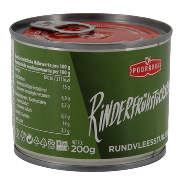 Runderconserven Podravka Runderontbijtvlees Halal | Conserve | Hoogwaardig | 200 g