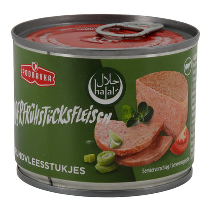 Runderconserven Podravka Runderontbijtvlees Halal | Conserve | Hoogwaardig | 200 g