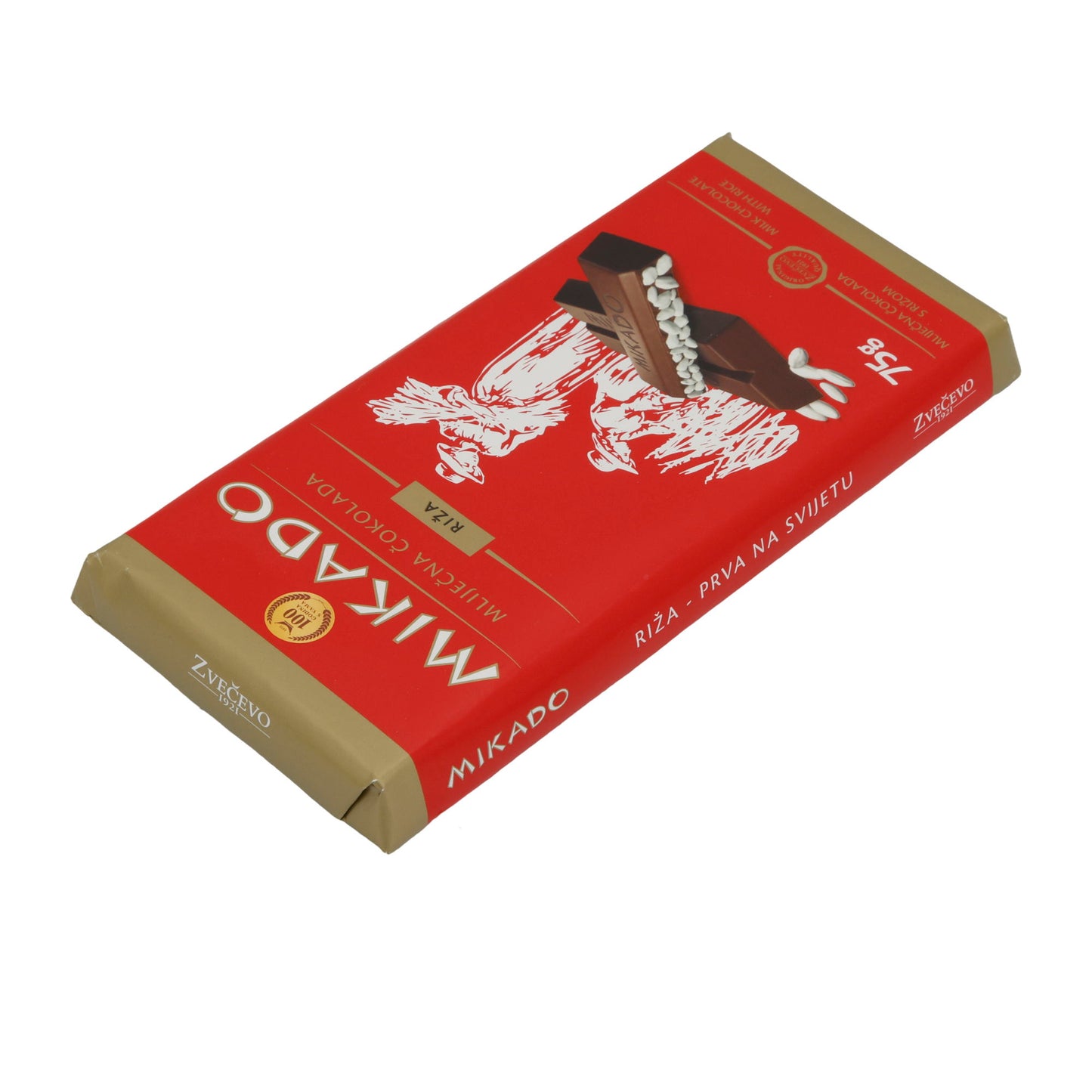 Cioccolato al latte Mikado | Con riso | Croccante | 75 g