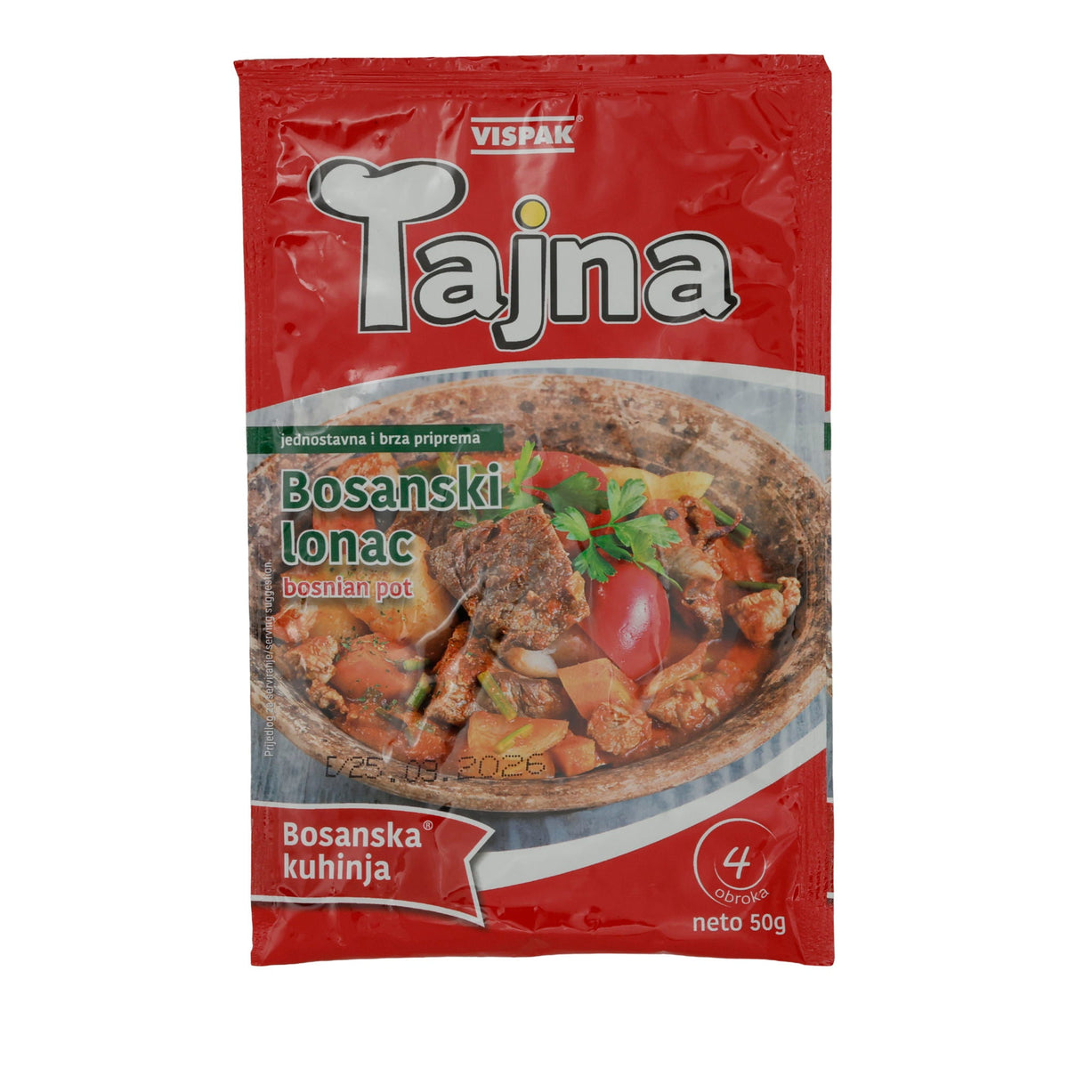 Gewürzmischung Vispak | Tajna Bosanski Lonac | Für bosnischen Eintopf | 50g VISPAK