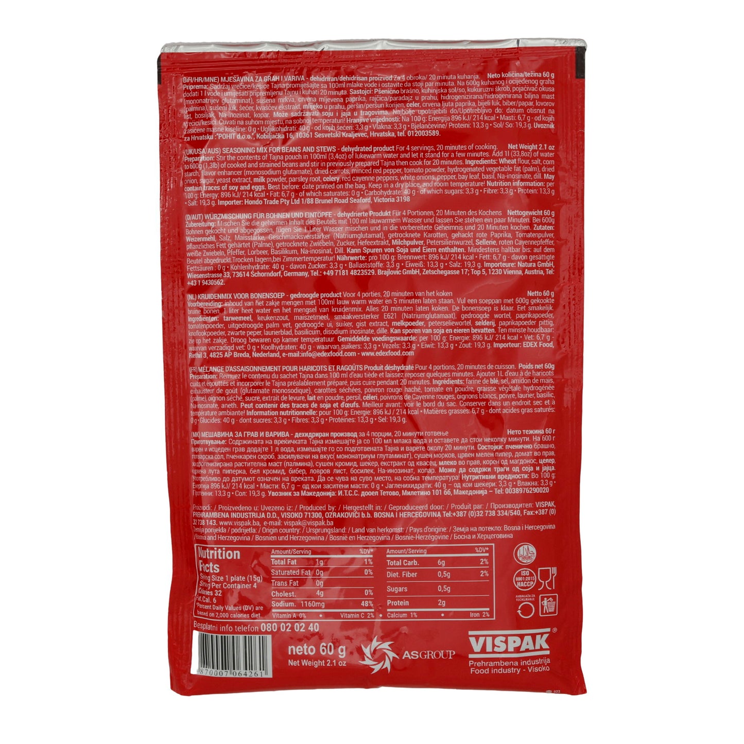Kruidenmix Tajna | Grah i Variva | Voor Bosnische bonengerechten | 60 g