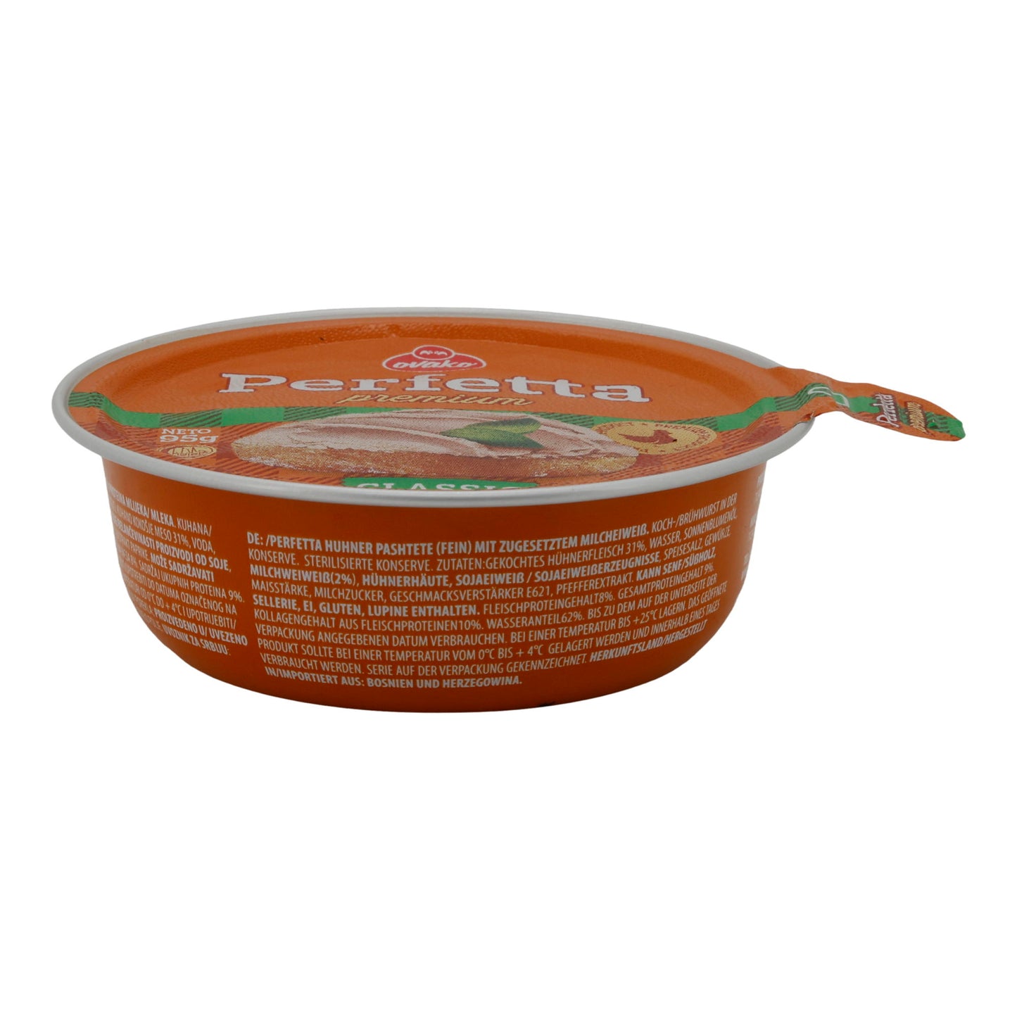 Paté di pollo Perfetta Premium | Spalmabile | Cremoso con delicata carne di pollo | 95 g