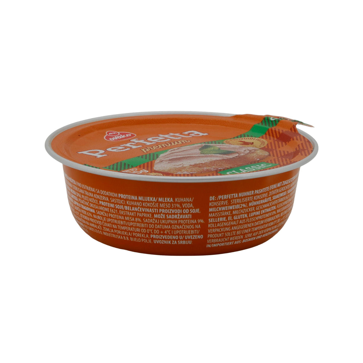 Hühnerpastete Perfetta Premium | Brotaufstrich | Cremig mit feinem Hühnerfleisch | 95 g OVACO PERFETTA