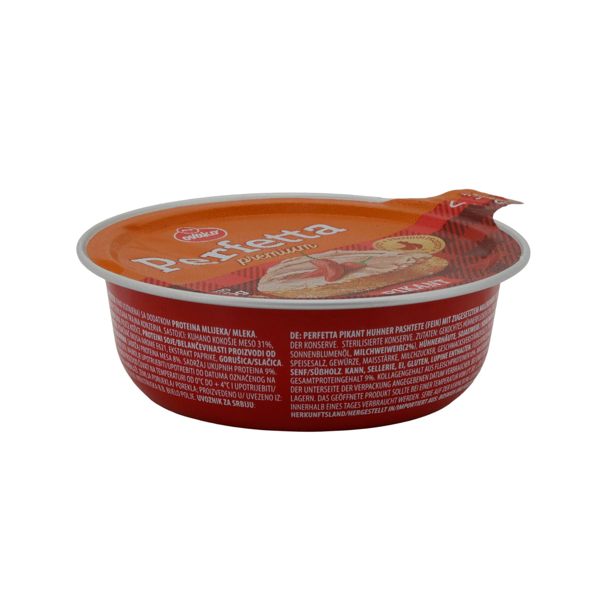 Pastete Perfetta | Premium Hühnerpastete Pikant | Brotaufstrich, mit Hühnerfleisch | 95g