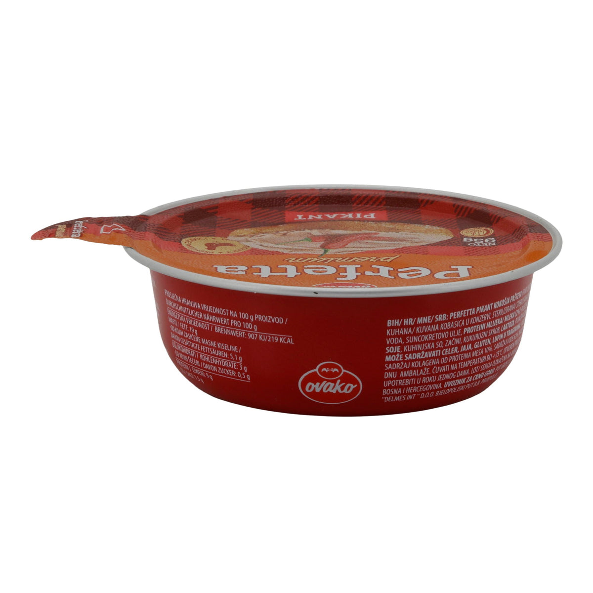 Pastete Perfetta | Premium Hühnerpastete Pikant | Brotaufstrich, mit Hühnerfleisch | 95g PERFETTA
