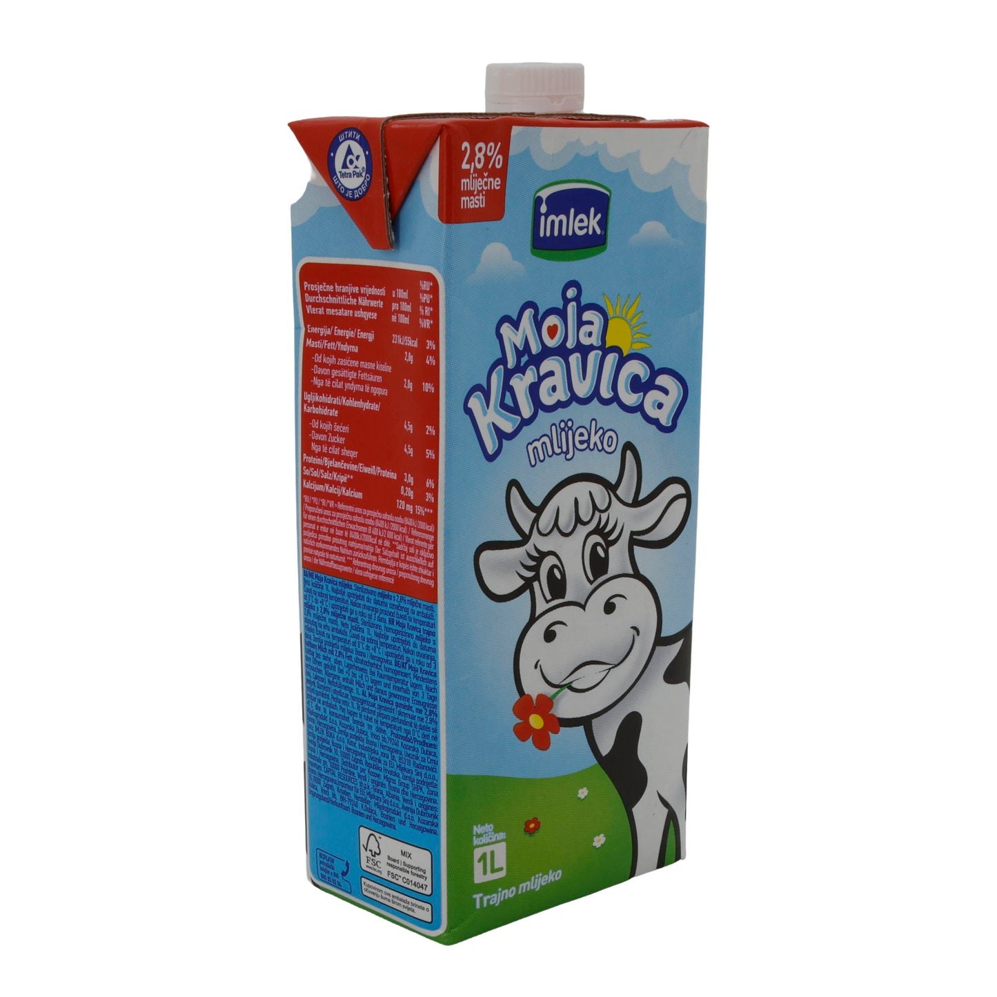 Milch Imlek Moja Kravica Mlijeko | H-Milch | 2,8 % Fett | 1 L