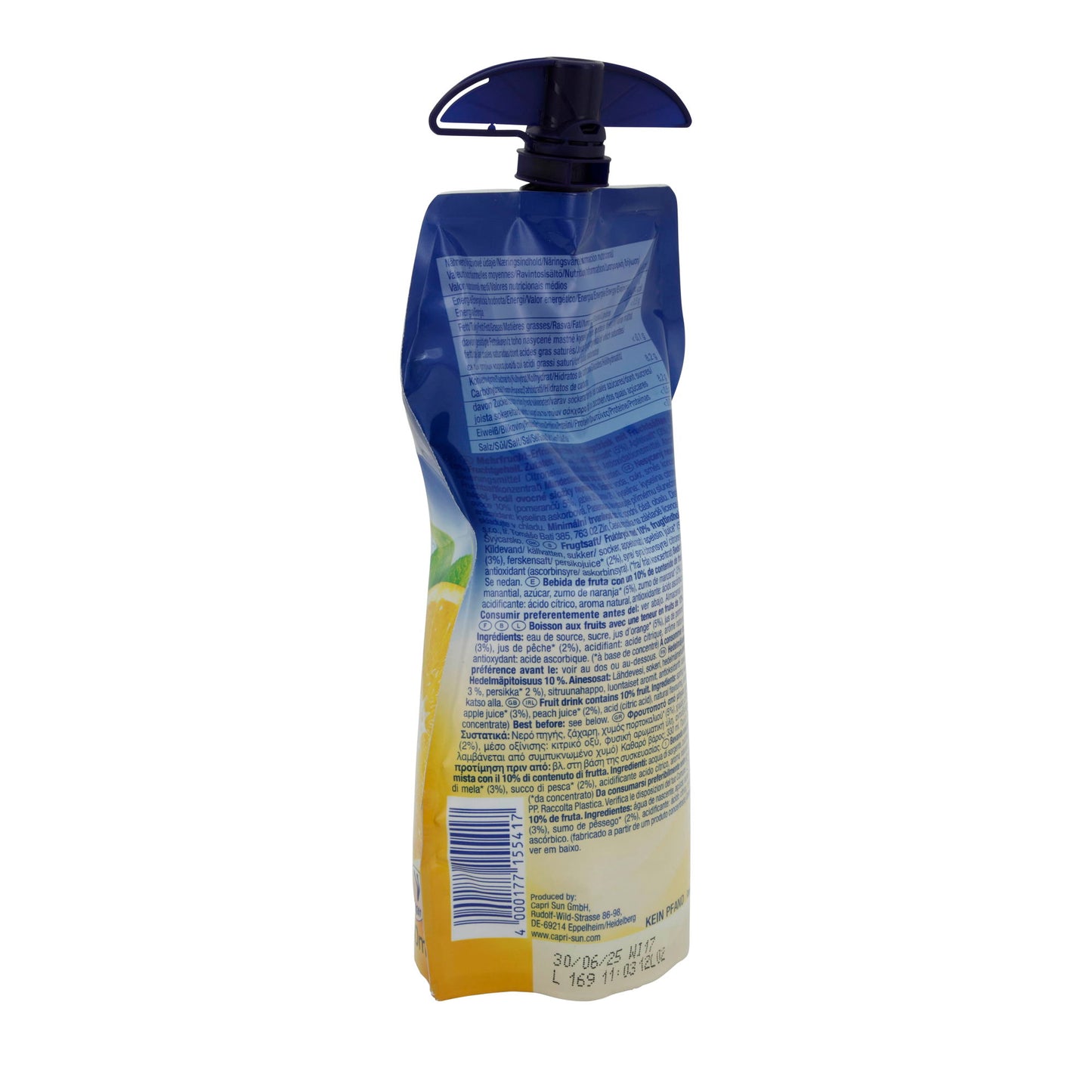 Getränk Capri-Sun | Orange & Peach | Fruchtiger Durstlöscher, Trinkbeutel | 330 ml