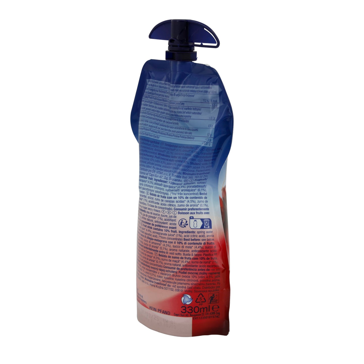 Fruchtgetränk Capri-Sun | Kirsche & Granatapfel | Erfrischend, Trinkbeutel | 330 ml