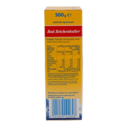 Salz Bad Reichenhaller Alpen JodSalz | gejodeerd keukenzout | uit de Alpen | 500 g
