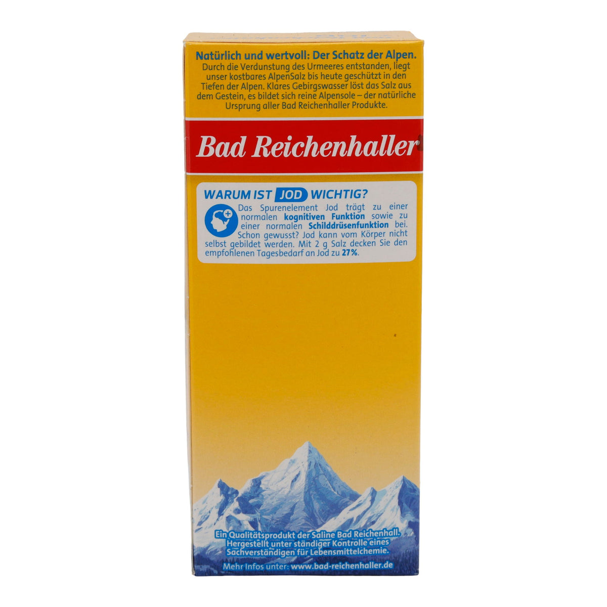 Salz Bad Reichenhaller Alpen JodSalz | jodiertes Speisesalz | aus den Alpen | 500 g