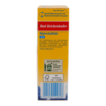 Salz Bad Reichenhaller Alpen JodSalz | gejodeerd keukenzout | uit de Alpen | 500 g