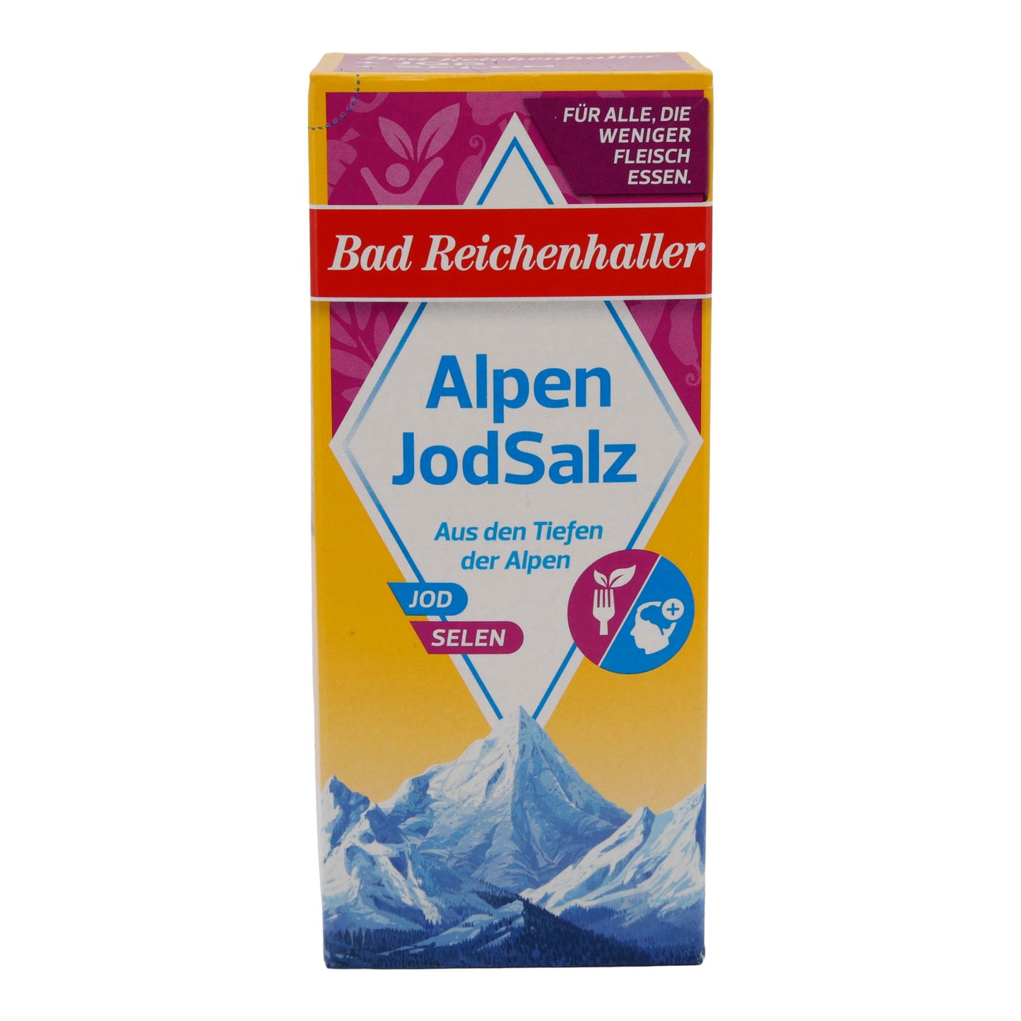 Salz Bad Reichenhaller Alpen JodSalz | mit Selen | jodiertes Speisesalz für gesunde Ernährung | 500 g