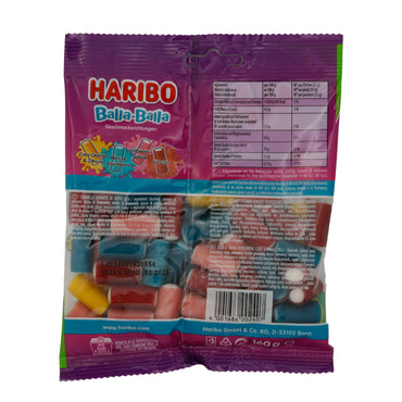 Balla-Balla Haribo | Gekleurde Gummisnoepjes | Met zure suikerlaag en fruitige smaken | 160 g