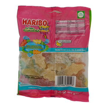 Gummis Haribo | Grüne Krokodile Sauer | Fruchtig-sauer, vegan | 175g