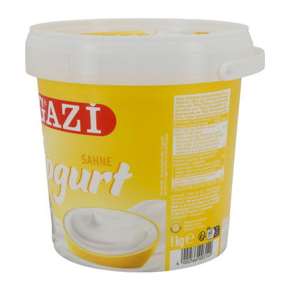 Yaourt Gazi Sahnejoghurt | Yaourt | Extra crémeux avec 10 % de matière grasse | 1 kg