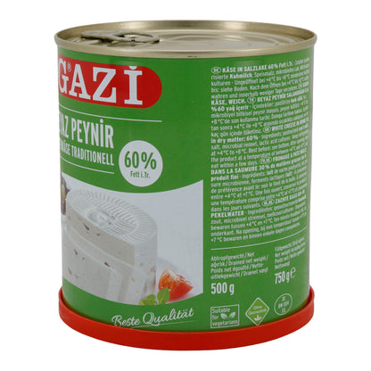 Hirtenkäse Gazi Beyaz Peynir | Traditioneel | 60% vet i. Tr. in pekel | 750 g