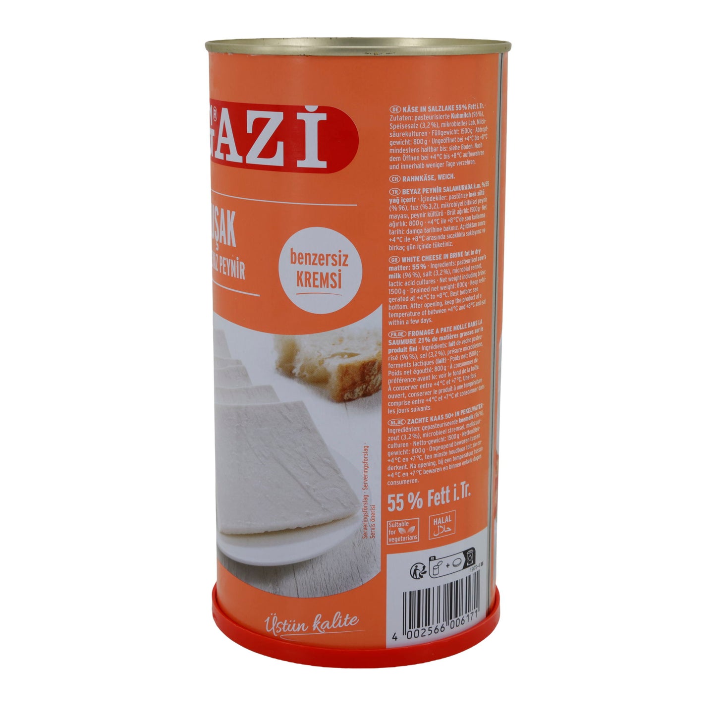 Weichkäse Gazi Yumuşak Cremiger Weichkäse | Besonders cremig | 55 % Fett i. Tr. | 1500 g