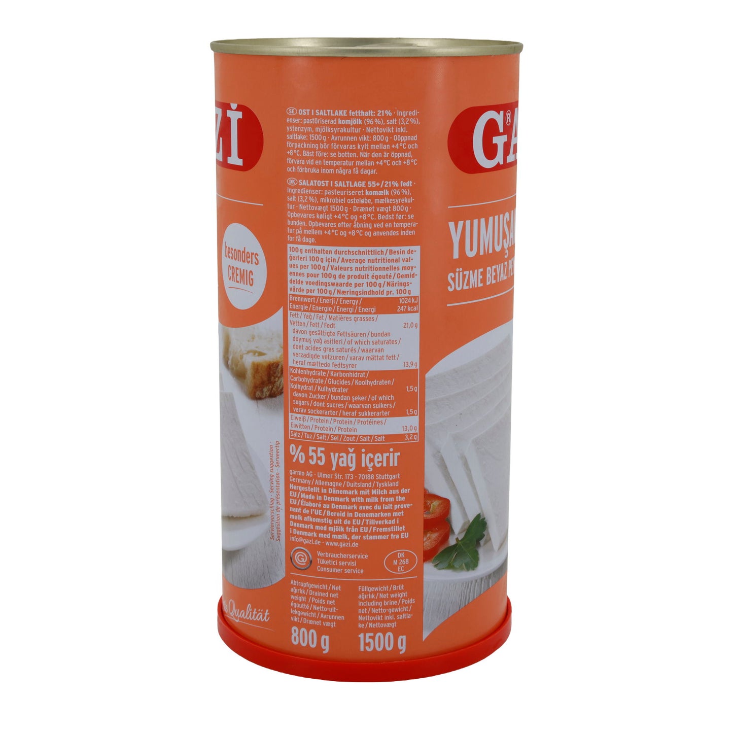 Weichkäse Gazi Yumuşak Cremiger Weichkäse | Besonders cremig | 55 % Fett i. Tr. | 1500 g