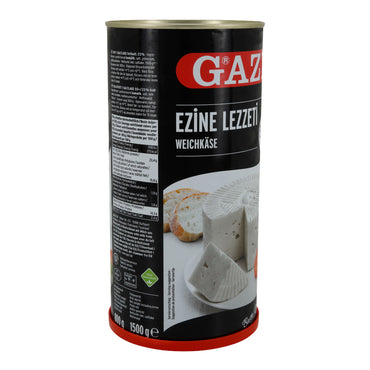 Weichkäse Gazi Ezine Lezzeti | Weißkäse in Salzlake | 55 % Fett i. Tr., Intensiv-aromatisch | 1500 g