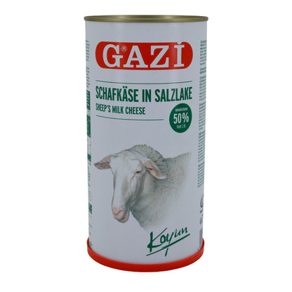 Schafskäse GAZİ Schafskäse in Salzlake | 50 % Fett i. Tr. | Dose | 1500 g