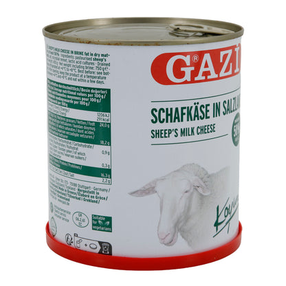 Schafskäse GAZİ | Schafskäse in Salzlake | 50 % Fett i. Tr. | 750 g Dose