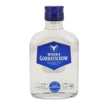Wodka Gorbatschow | 37,5 % vol | Vierfach kältegefiltert | 0,2 l Flasche