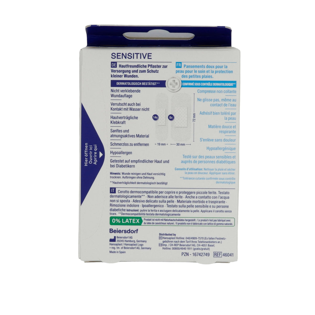 Pflaster Hansaplast Sensitive Pflaster | Pflaster | 20 Strips HANSAPLAST