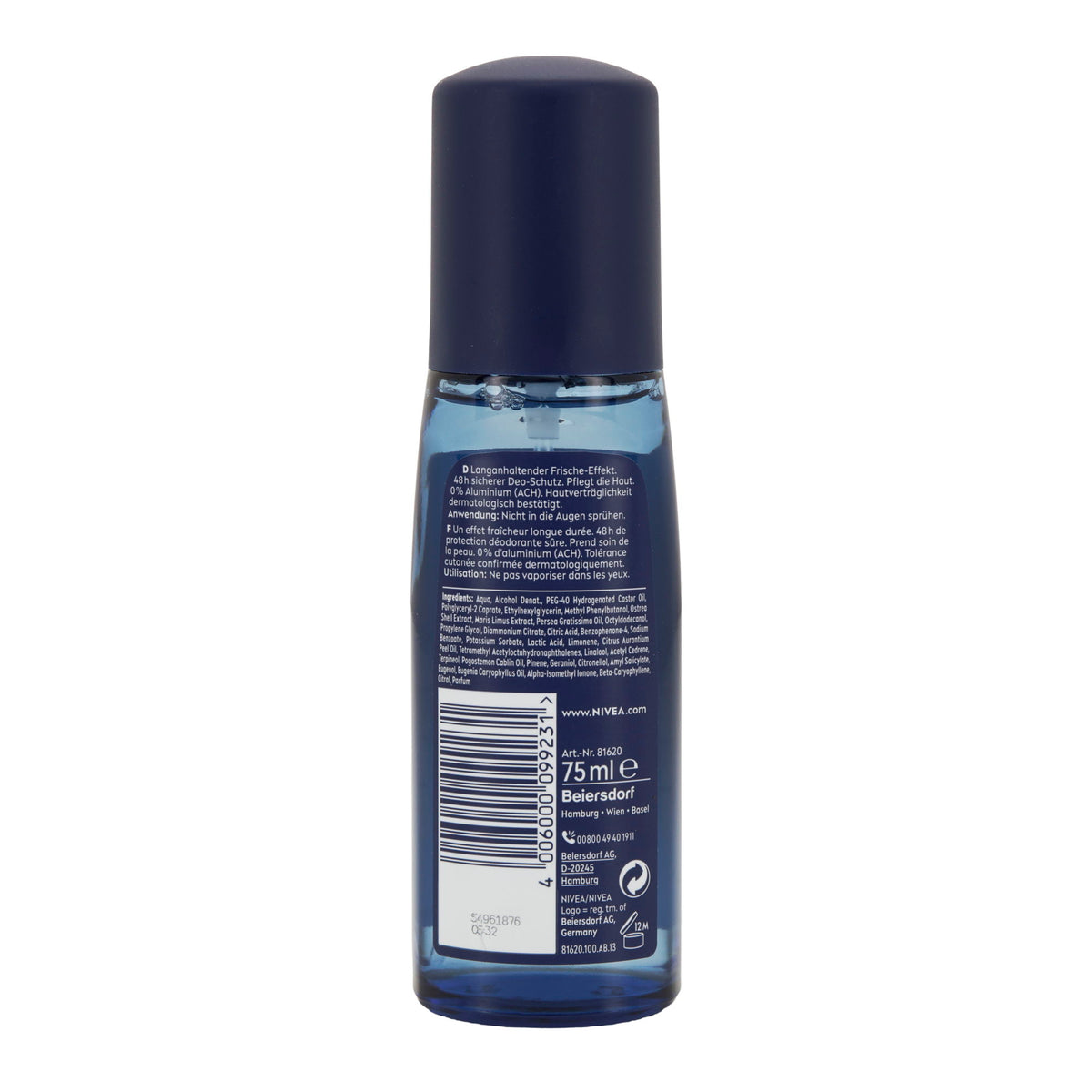 NIVEA MEN Fresh Active Deo Roll-On 75 ml – 48h Schutz ohne Aluminium
