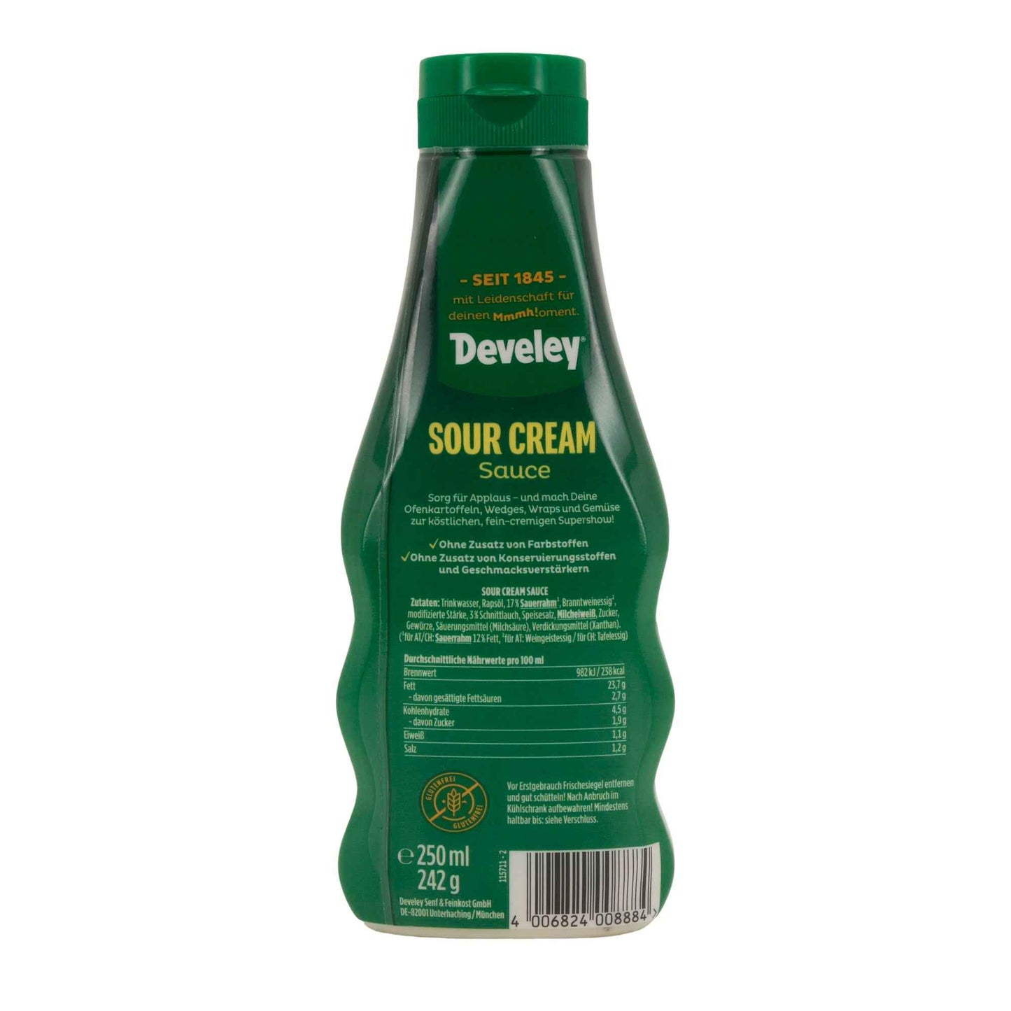 Develey Sour Cream Sauce | Fein-Cremige Sour-Cream-Sauce | 250 ml