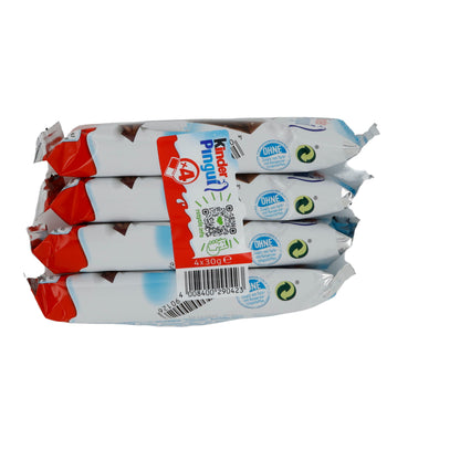 Süt Atıştırmalığı Kinder Pingui | Süt Atıştırmalığı | Çikolata ve Kakao Çekirdeği ile | 4×30 g (120 g)