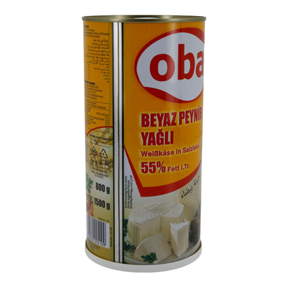Weißkäse Oba | Weißkäse in Salzlake | Vollfettkäse mit 55 % Fett i. Tr. | 1500 g
