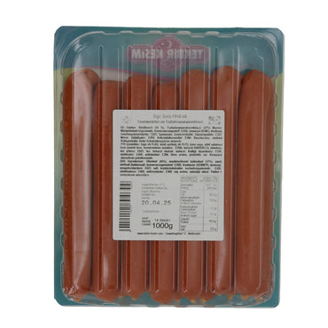 Saucisses de bœuf Tekbir | Sığır Sosis | Halal, avec dinde | 1000g