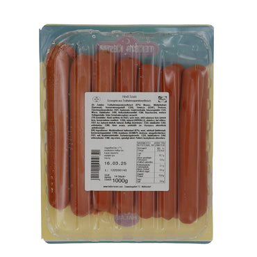 Salsicce di tacchino Tekbir | Salsiccia di tacchino Kesim | Halal, versatile | 1000g