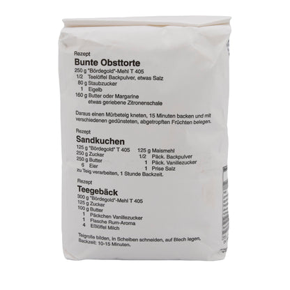 Weizenmehl Bördegold | Type 405 | Fein gemahlenes Weizenmehl für Backwaren | 1 kg