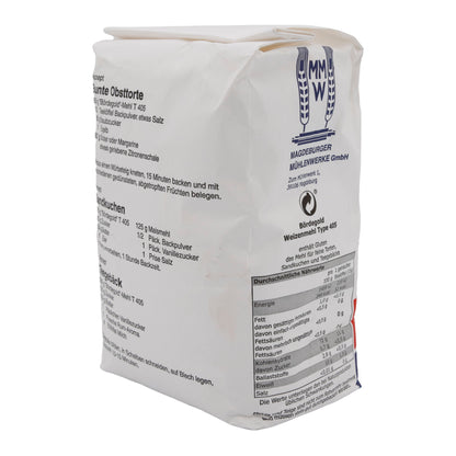 Weizenmehl Bördegold | Type 405 | Fein gemahlenes Weizenmehl für Backwaren | 1 kg