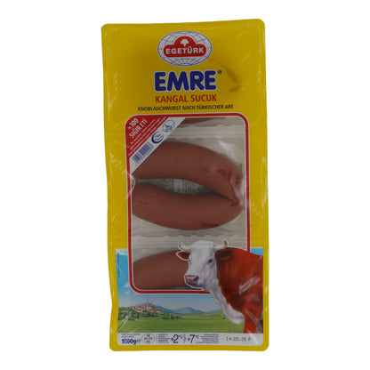 Salsiccia all'aglio Egetürk | Emre Kangal Sucuk | Turca, speziata | 1000g
